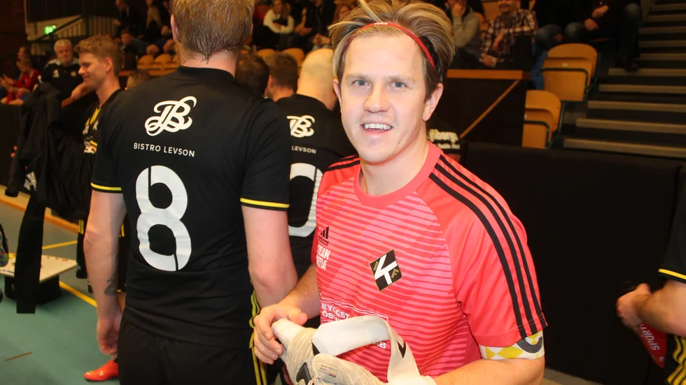 Målvakten Tobias Tesell har många år bakom sig i Boren futsal cup. Nu spelar han för Kristberg och höll nollan hela gruppspelet i division 5-6-klassen.