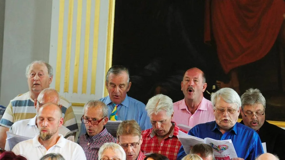 Sångarglädje. Många i popkören kände vi igen från förra årets konsert.