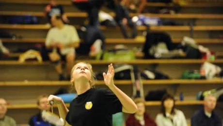 BK Pärlans Annie Engström såg länge ut att vinna U15-klassen, men förlorade finalen i avgörande set.