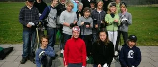 Golfjuniorer på läger