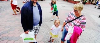 Shoppar när det är dåligt väder