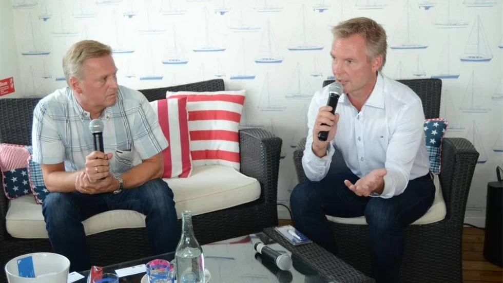 Bertil Andersson och Magnus Thörnwall var två av de medverkande under sensommarens upplaga av Morgonsoffan i Loftahammar.