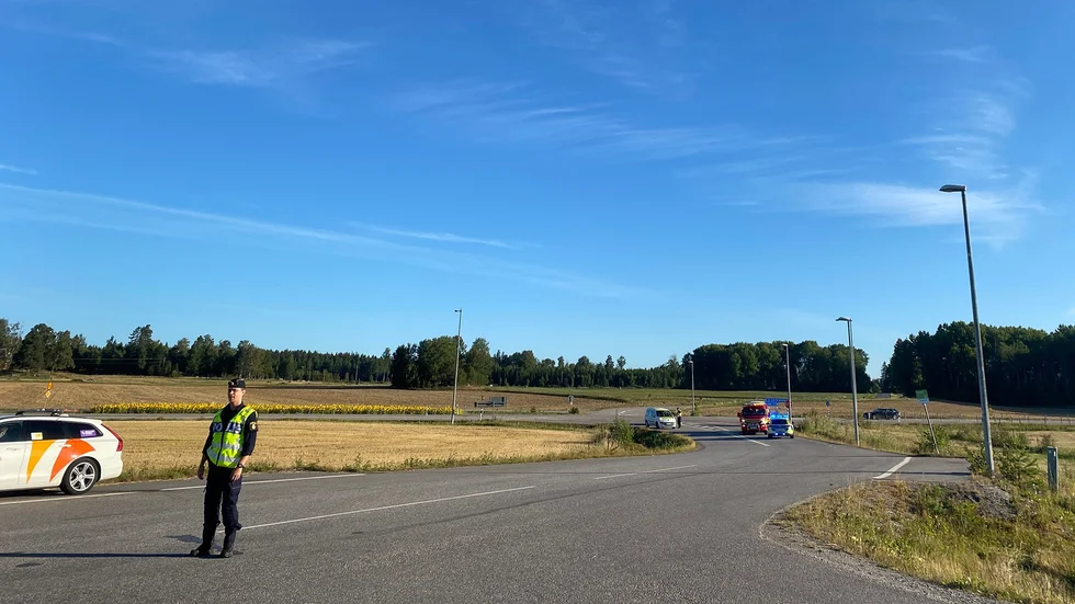 Olycksplatsen vid Valla.