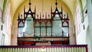 Hundraåringen. Den romantiska Åkerman & Lund-orgeln. Precis lika gammal som Sankt Petri kyrka.Foto: Lennart Arfwidsson