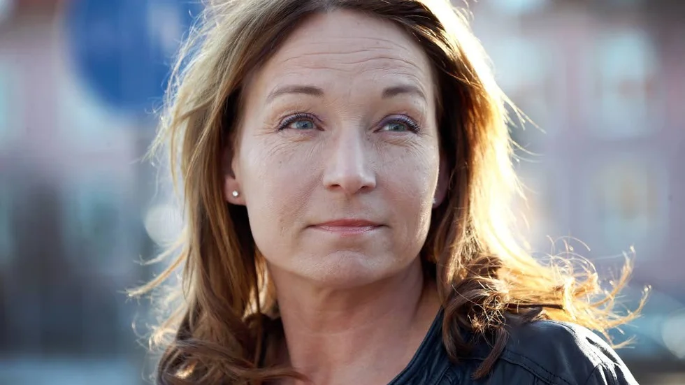 Martina Haag i Norrköping i går för att berätta om sitt författarskap på Bokfestivalens första dag.