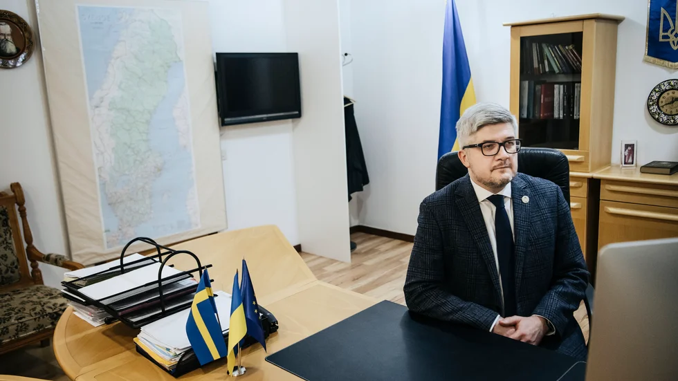 Ukrainas ambassadör Andrii Plakhotniuk.