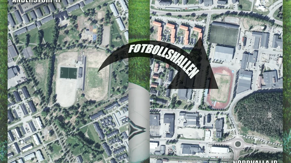 Skellefteås nya fullstora fotbollshall får en nya plats då den på ritbordet flyttas från Anderstorps IP till Norrvallas naturgräs.