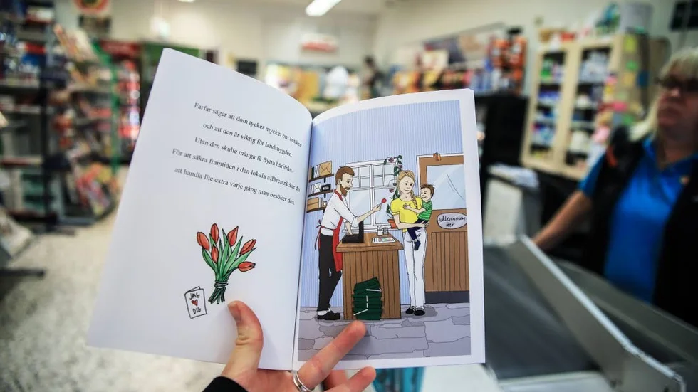 Handlar'n i Igelfors har varit en av butikerna som stått som grund för den nya barnboken om lanthandelns betydelse.