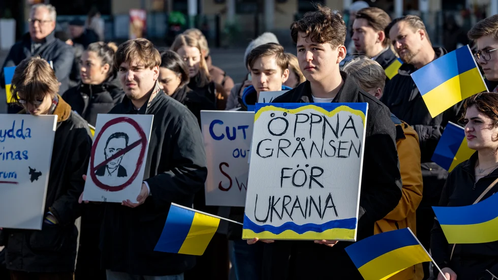 Det är uppmuntrande att se demonstrationer till stöd för Ukrainas folk både i Linköping och runtom i världen, menar insändarskribenten.