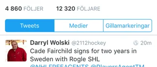 Ingen Fairchild till AIK – går till SHL-konkurrenten