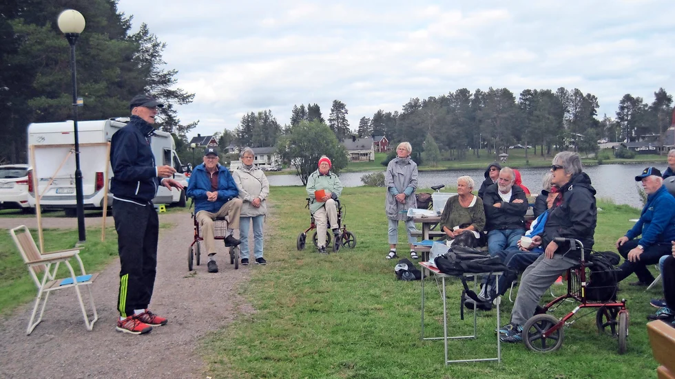 Gav goda råd. Matz Edin Macke pratade om vikten av att göra enkla rörelser för att hålla igång kroppen. Foto: Privat.