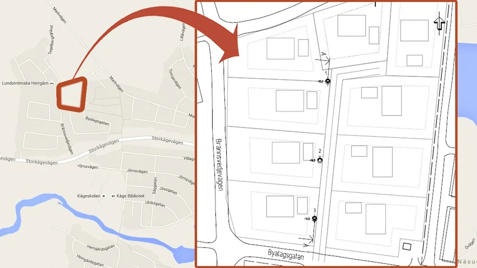 Så här planeras villorna byggas enligt en tidig detaljplan. Om förslaget går igenom påbörjas byggandet i vår.