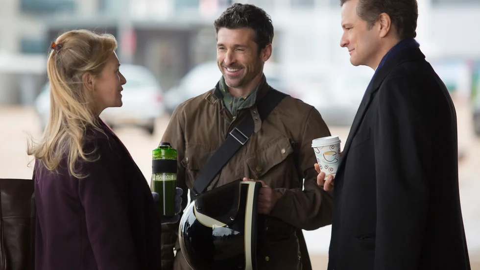 Vem är fadern? Colin Firth och Patrick Dempsey är båda misstänkta i faderskapsmålet. Foto: Giles Keyte.