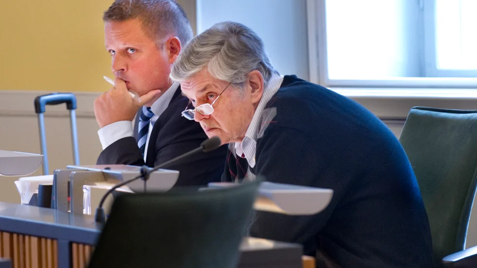 Göran Lindberg och hans advokat Karl Harling. Foto Jonas Ekströmer