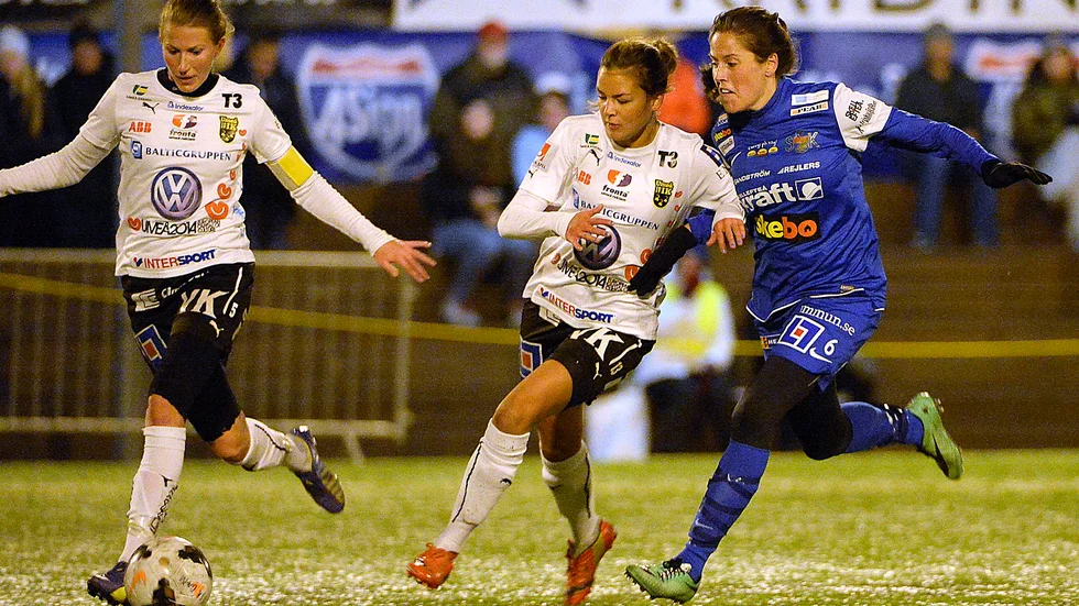 Föll mot UIK. Madelaine Edlund och hennes Sunnanå är utslagna ut Svenska Cupen.