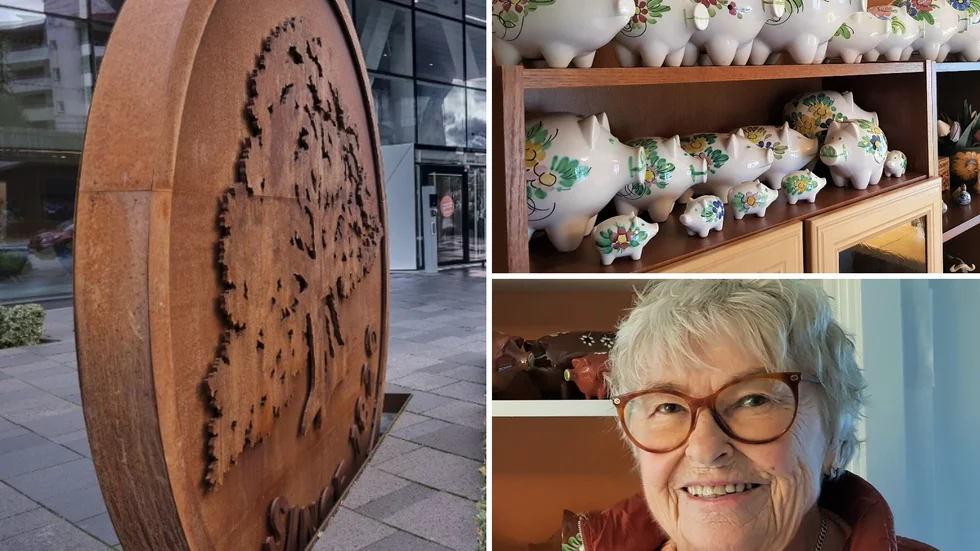 ElsaBritt Andræ i Motala har hittat ett nytt hem till sin samling av spargrisar.