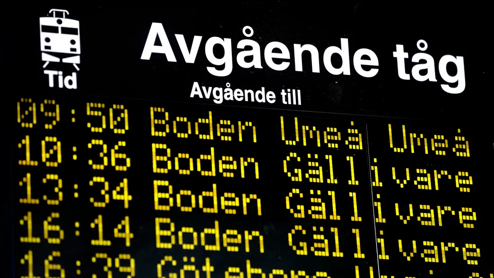 Vy tåg ställer in trafiken norr om Kiruna på grund av kylan.