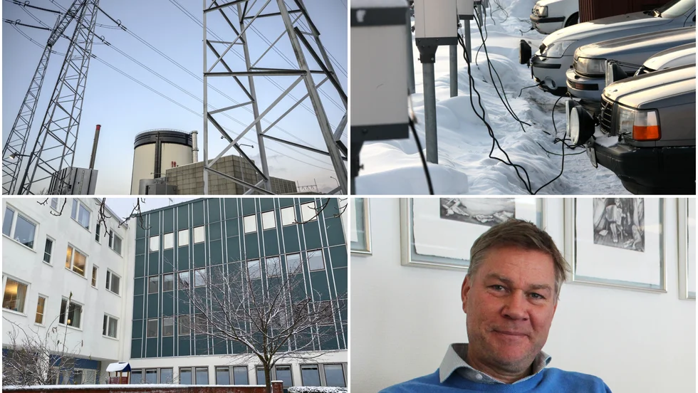 Affärsområdeschefen Per Erik Ekström, nedan till höger, säger att sjukhuset är en av de verksamheter som kommer prioriteras i händelse av elbrist, eller effektbrist som det tekniskt sett heter. 
