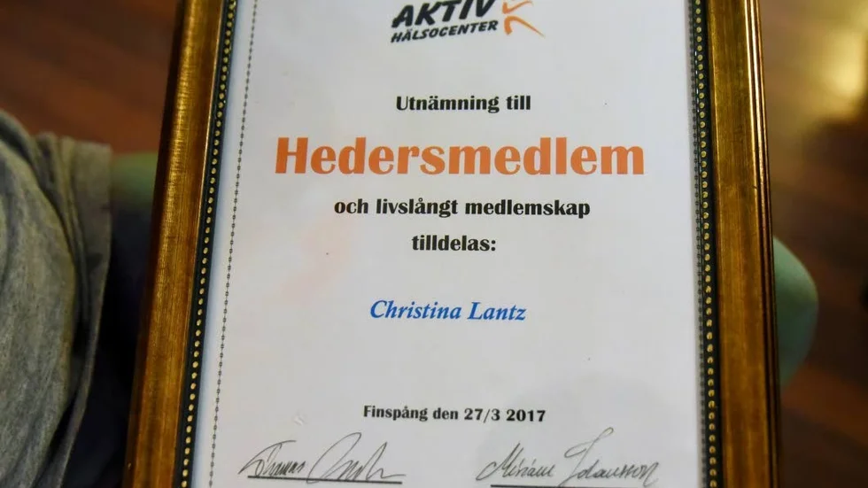 Gratis. Christina Lantz kan nu träna gratis på Aktiv Hälsocenter så länge hon vill.