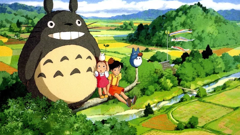 "Min granne Totoro". Japansk animerad långfilm från 1988, i regi av Hayao Miyazaki.