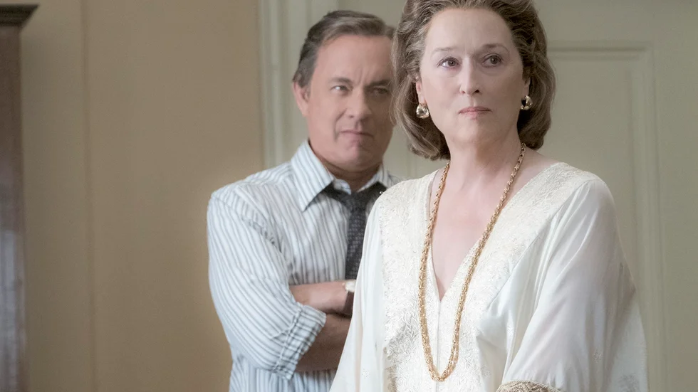 Perfekta. Meryl Streep och Tom Hanks passar perfekt för sina roller. Foto: ©2017 Niko Tavernise.
