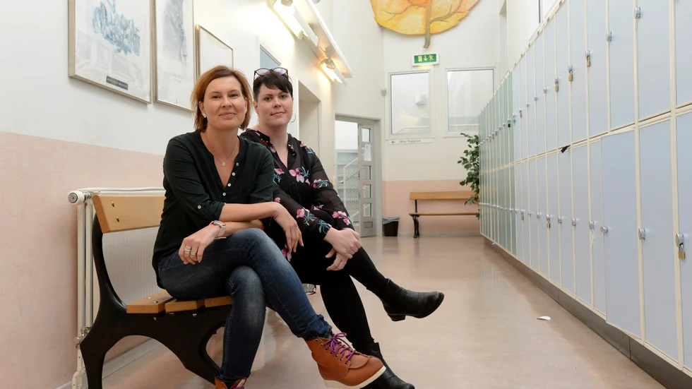 Vind i seglen. Rektor Nina Lango och SYV:en Linda Lundström säger att Hornavanskolan är på G.