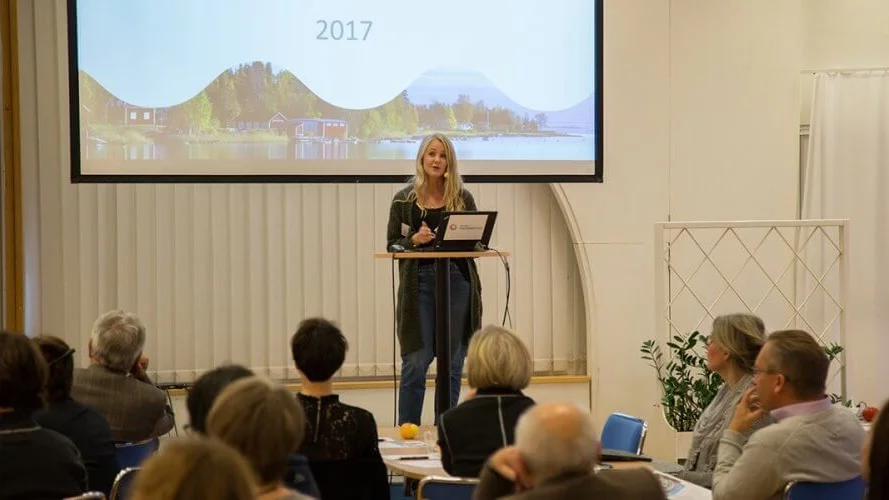 Hanna Sondell föreläser på Turismdagarna 2017.
