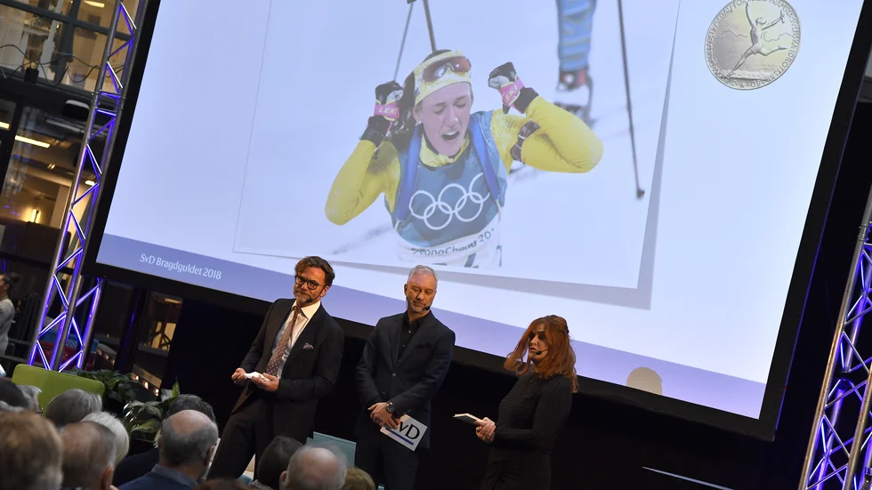 Svenska Dagbladets sportkrönikör Anders Lindblad avslöjar att skidskytten Hanna Öberg får Bragdguldet för årets bästa svenska idrottsprestation.