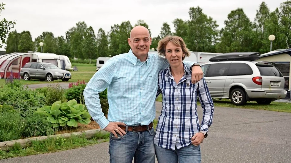 Egbert Vandema och Sandra Hilbrands driver Burträsk Camping.