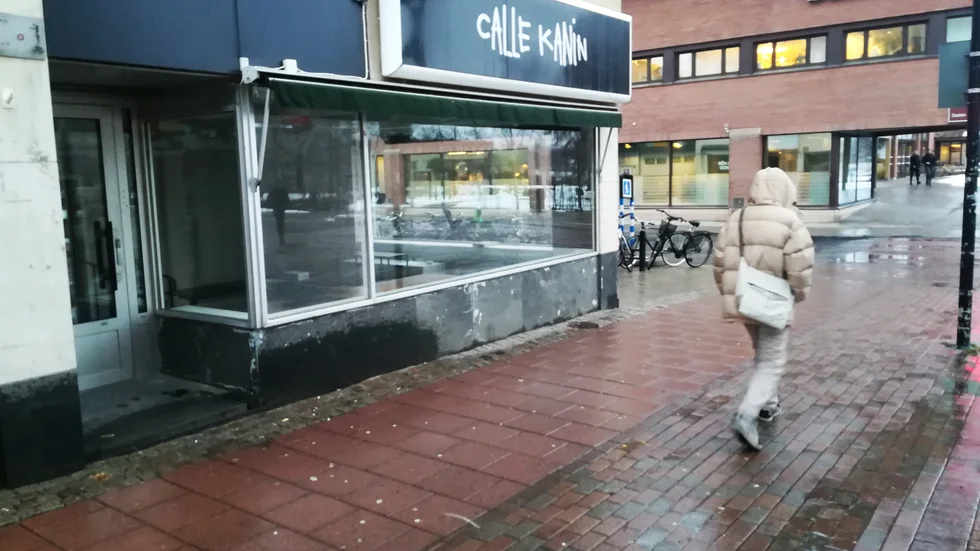 Här, i leksaksbutiken Calle Kanins gamla lokal, håller Myresjöhus på att flytta in.