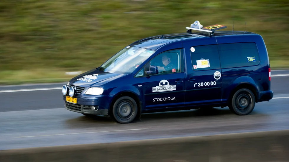 Taxi Kurir är ett av de bolag som drabbades. Arkivbild,