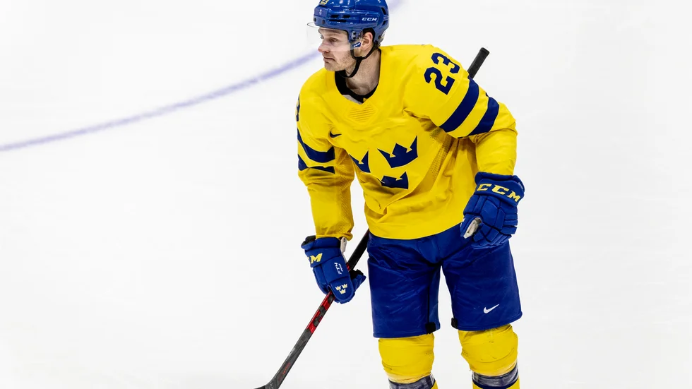Lucas Wallmark efter sin straffmiss.