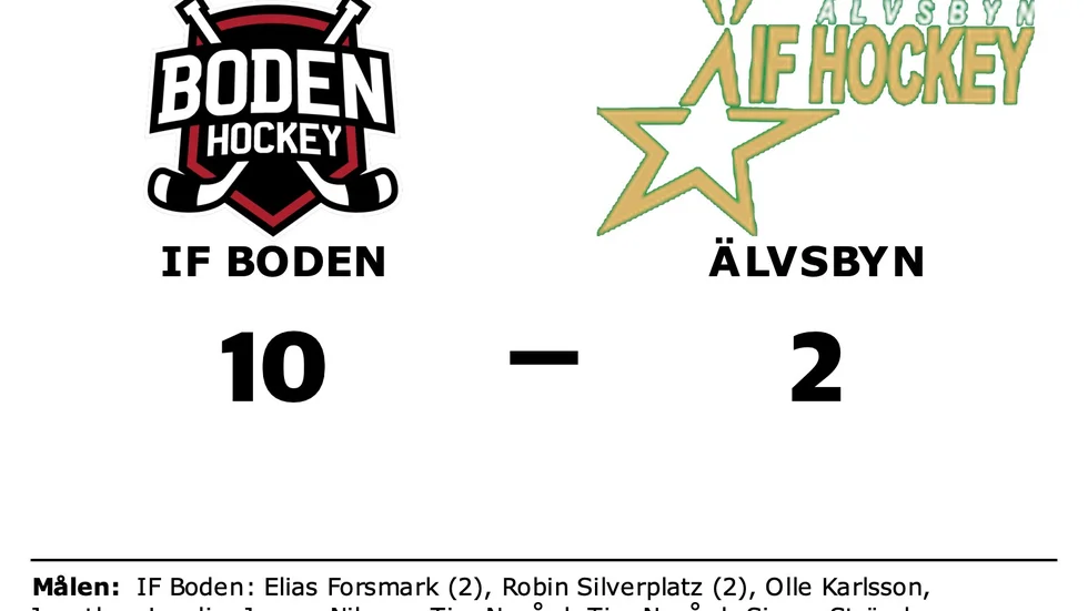 IF Boden Hockey vann mot Älvsby IF Hockey