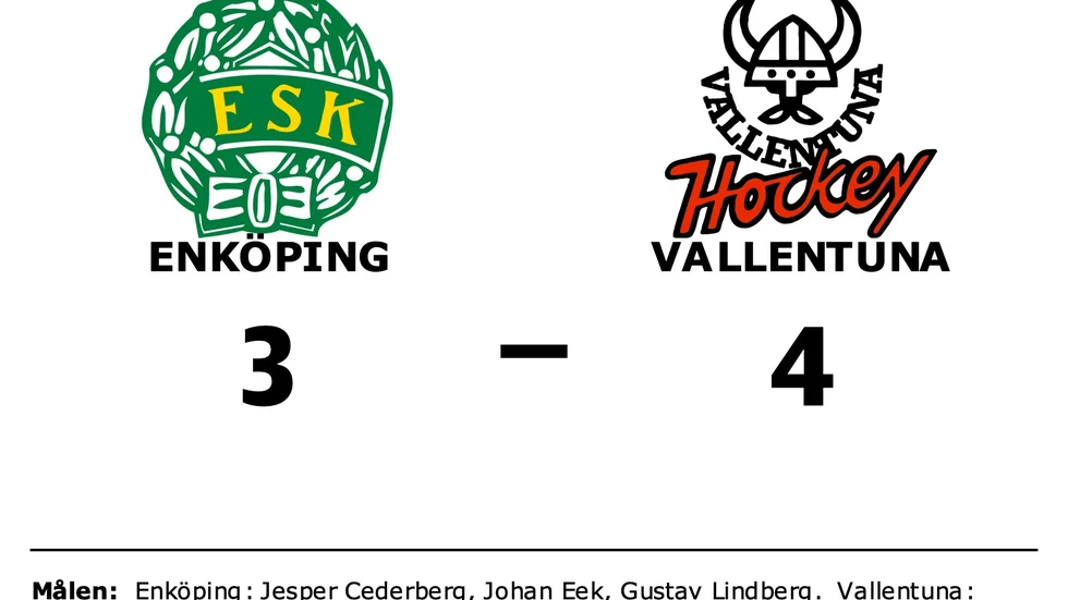 Enköpings SK förlorade mot Vallentuna Hockey