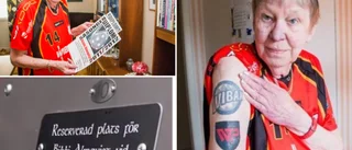 Sorg i Piteåklubben efter välkända supporterns bortgång – vill hissa hennes stol i Norrmalmias tak: "Som en extra mormor"