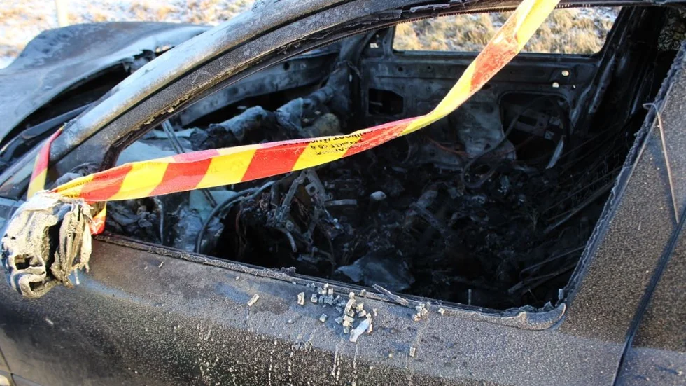 En epatraktor blev utbränd i Åtvidaberg natten mot tisdagen.