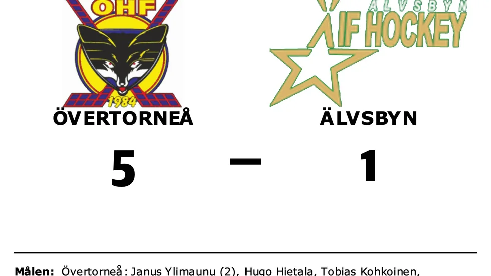 Övertorneå HF vann mot Älvsby IF Hockey