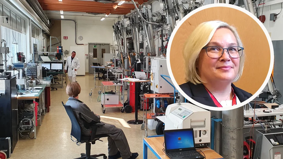 Studsviks vd Camilla Hoflund berättar att två företag inlett förstudier om att etablera kärnkraftverk på Studsviks område.
