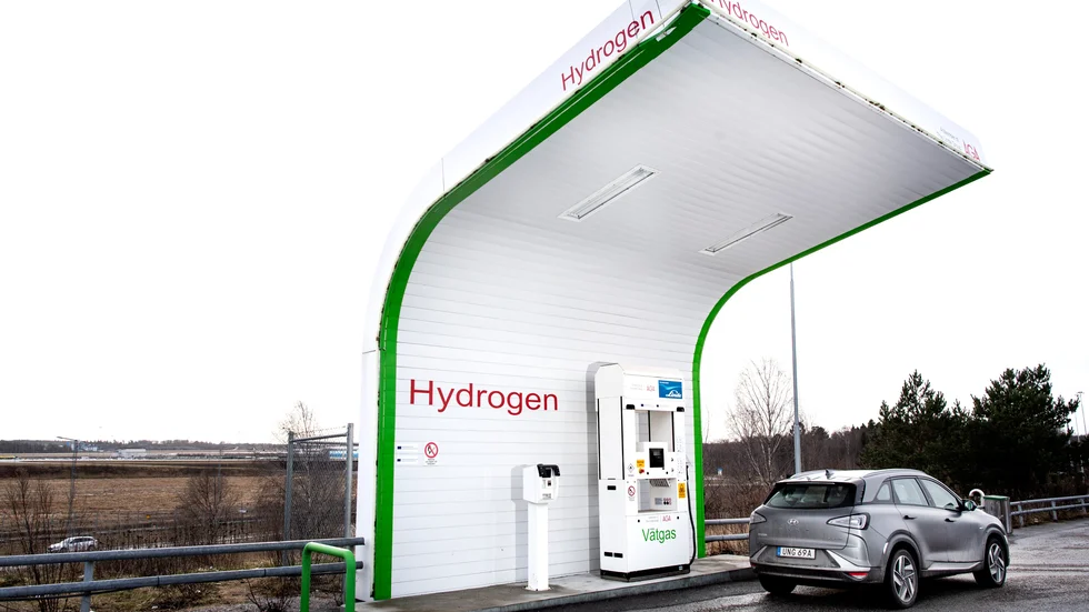 Så här ser en av vätgastankstationerna i Sverige ut i dag. Nu planerar Metacon att etablera två stycken i Norrbotten, i Arvidsjaur och Piteå.


