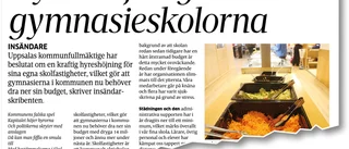 Felaktigt om gymnasier och hyreshöjning
