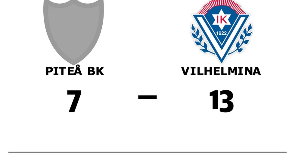 Piteå BK förlorade mot Vilhelmina IK
