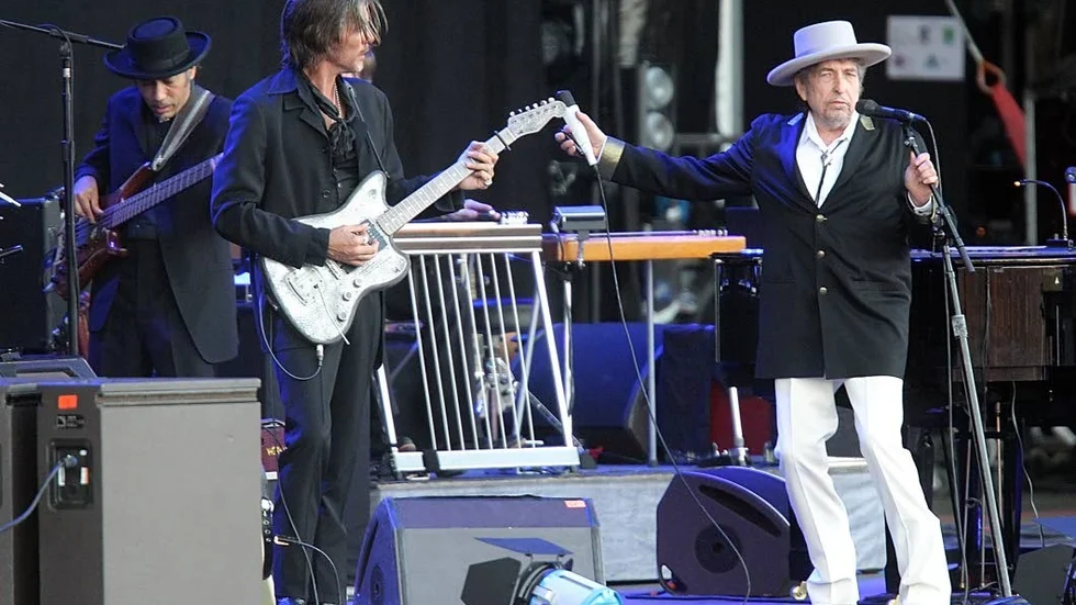 Bob Dylan sade inte ett ord mellan låtarna när han uppträdde i Stockholm. Obs: bilden är från ett annat tillfälle. Arkivbild.
Foto: David Vincent/AP/TT