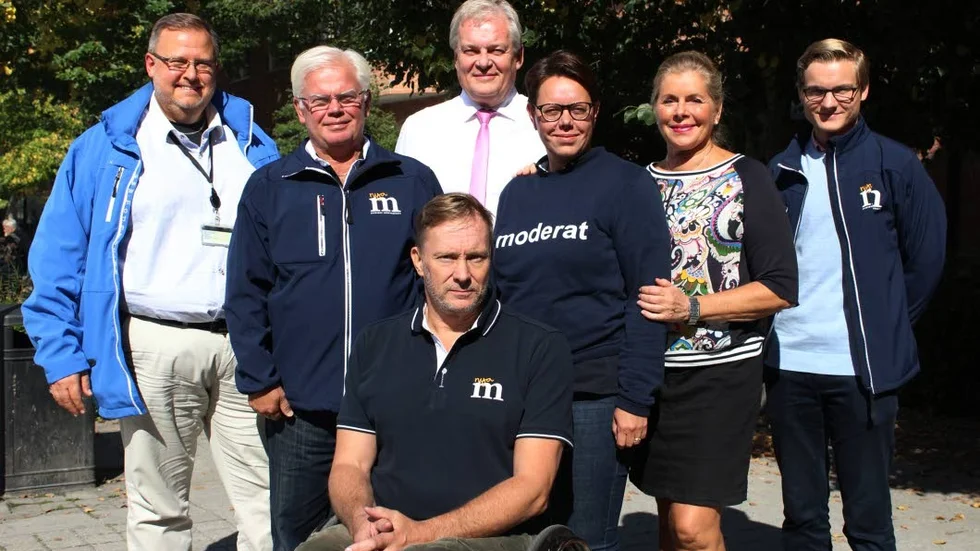 Några av toppnamnen på Moderaternas valsedel från Norrköping. Lars Ahlm, Jan Owe-Larsson, Jörgen Olofsson, Marie Morell, Ewa Hermansson, Simon Johansson och Per Jameson.