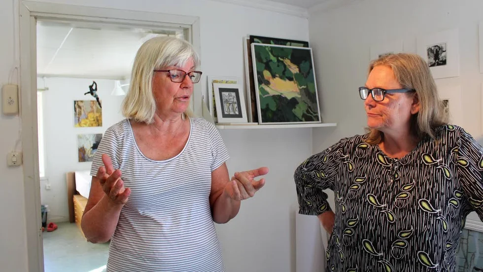"Vi är fem konstnärer i samma hus och det är roligt att ha öppet allihopa samtidigt", säger Anna Bève som håller till i Mulachska huset.
