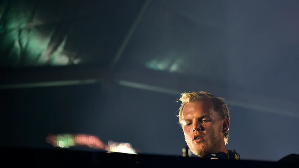 Avicii under sin sista spelning i Sverige på Tallriken i Pildammsparken i Malmö i augusti 2016. 