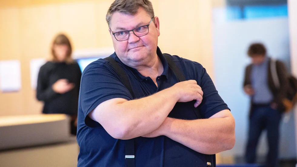 Peter Lundgren i samband med den tidigare rättegången i Jönköpings tingsrätt. I dag döms han av Göta hovrätt till 60 dagsböter för sexofredande. Arkivbild.