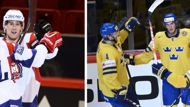 Slovenien och Sverige under tidigare matcher i turneringen. Foto: Scanpix, Montage: Norran