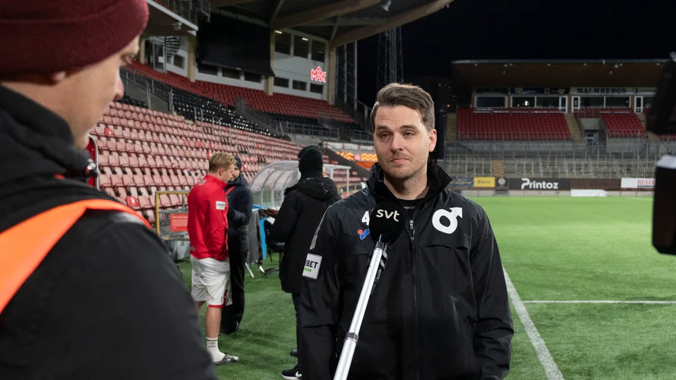 Degerfors tränare Andreas Holmberg. Arkivbild.