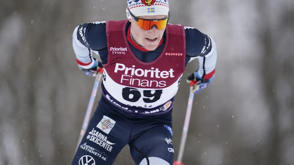 Jens Burman, svensk mästare på 15 km fri stil i Borås.