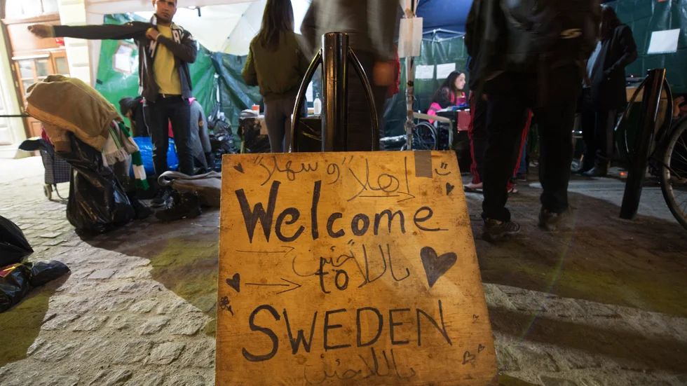 Stockholms Central i oktober 2015, där bland annat frivilligorganisationer tog emot asylsökande.